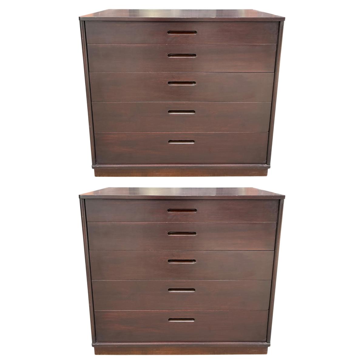 Midcentury Chest of Drawers by Edward Wormley for Dunbar (Pair)