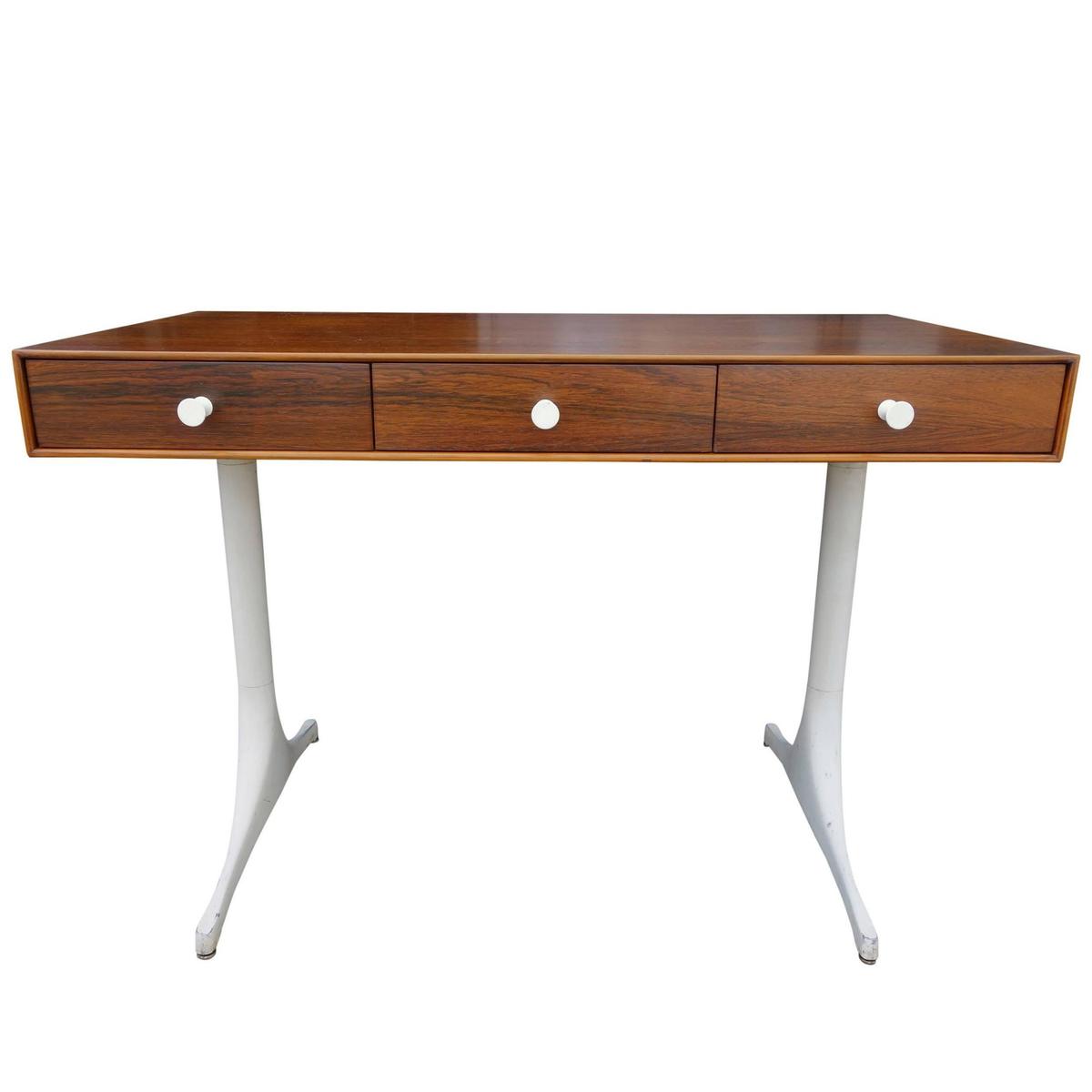 Midcentury George Nelson Thin Edge Desk in Rosewood for Herman Miller